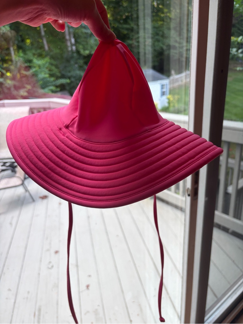 Ruffle Butts Kids Pink Sun Hat with Chin Ties